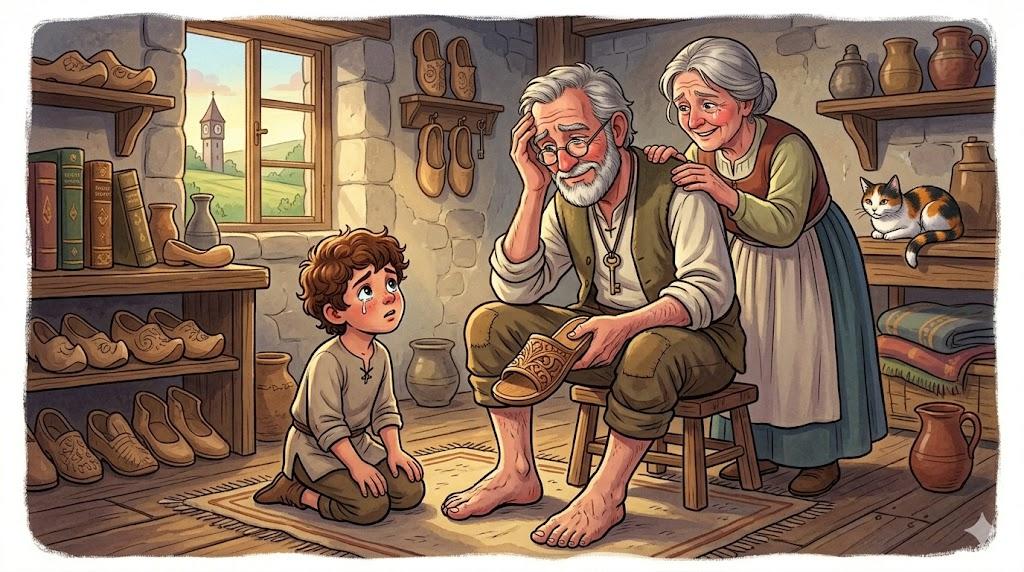 The cobbler walks barefoot.