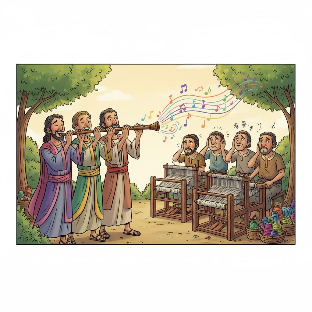 A flute for musicians, but not accepted by weavers