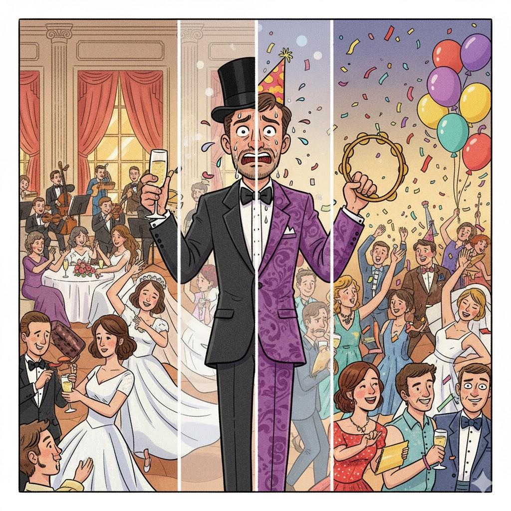 You can’t dance at two weddings at once