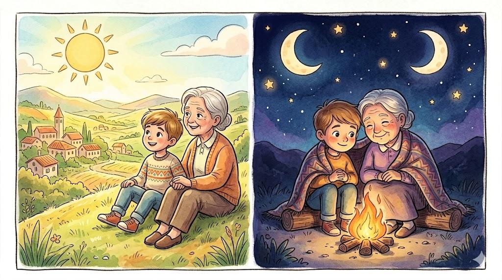 Distinction of day and night