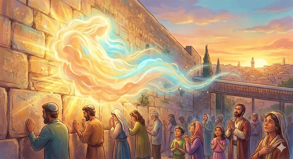 The Divine Presence never departs from the Western Wall
