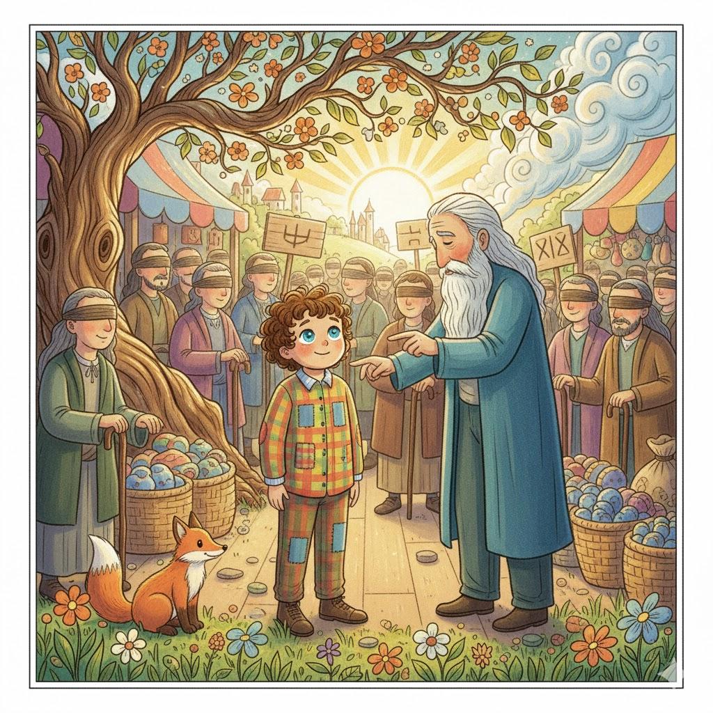 בַּשּׁוּק סָמַיְא צְוָחִין לְעַוִּירָא סַגִּי נָהוֹר
