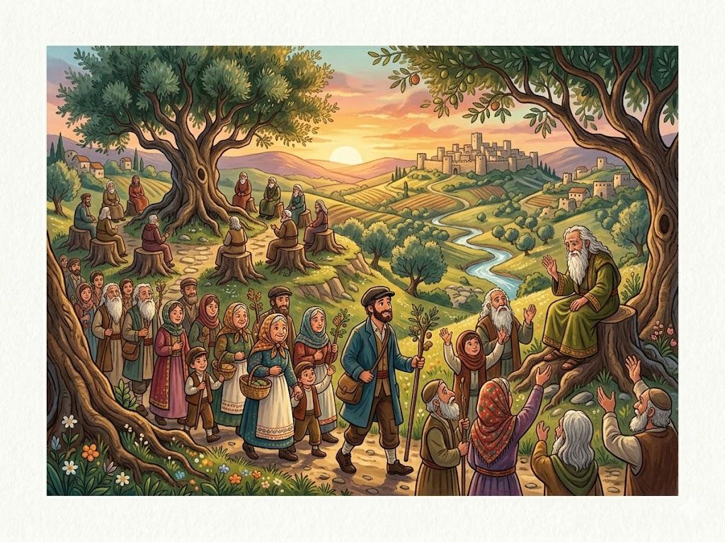 הָלוֹךְ הָלְכוּ הָעֵצִים לִמְשֹׁחַ עֲלֵיהֶם מֶלֶךְ...