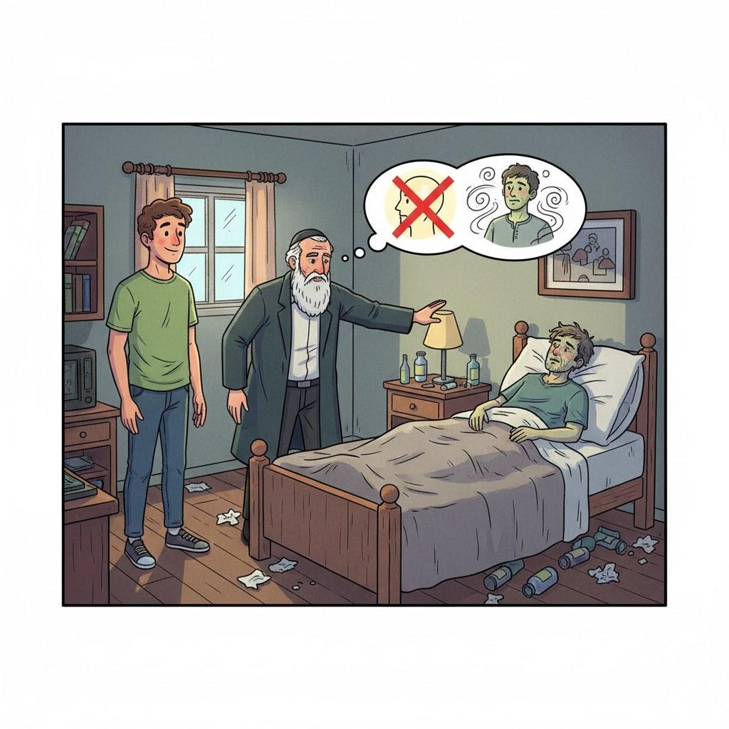 Do not put a healthy head in a sick bed