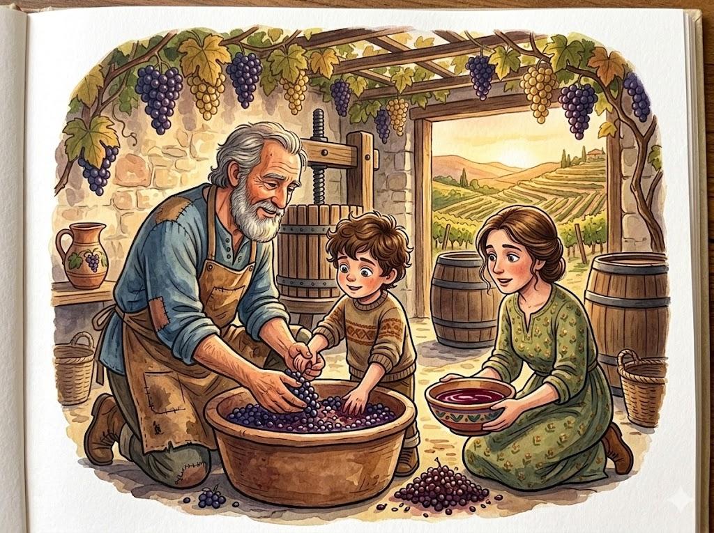 Blood of Grapes/ (poet) wine/ grape juice