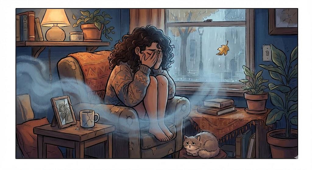 With a broken heart