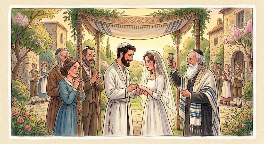 The standing of the chuppah, the standing of the chuppah and the sanctification