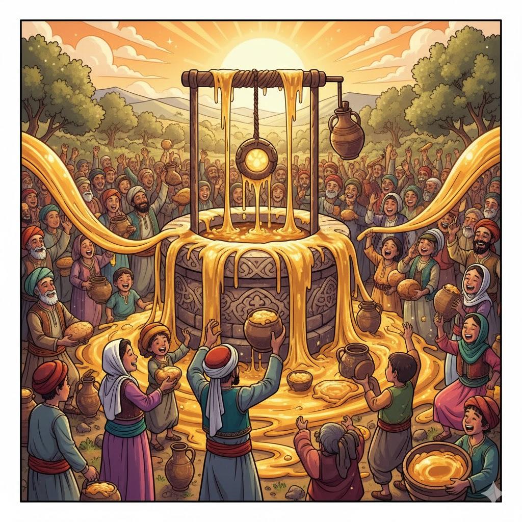 a pit of oil