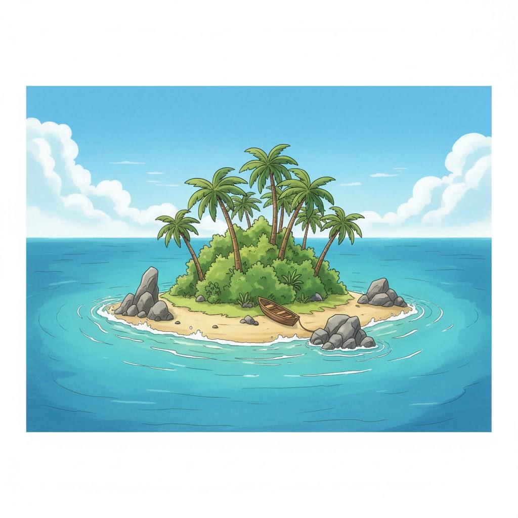 A desert island