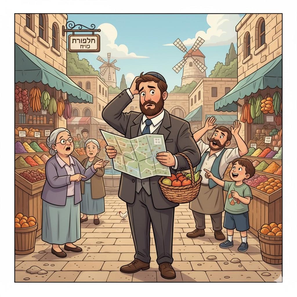 אֵינוֹ מַבְחִין בֵּין יְמִינוֹ וּשְׂמֹאלוֹ
