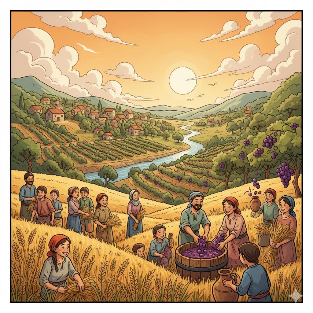 a land of grain and wine