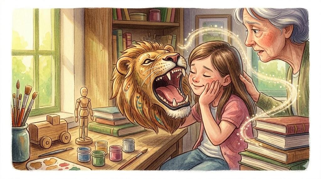 הִכְנִיס אֶת רֹאשׁוֹ בַּלֹּעַ הָאֲרִי