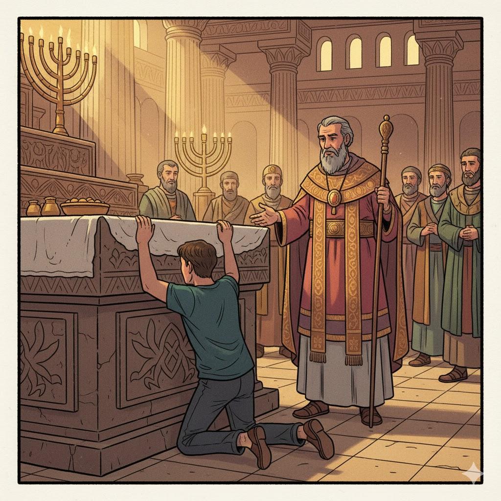 אָחַז בְּקַרְנוֹת הַמִּזְבֵּחַ