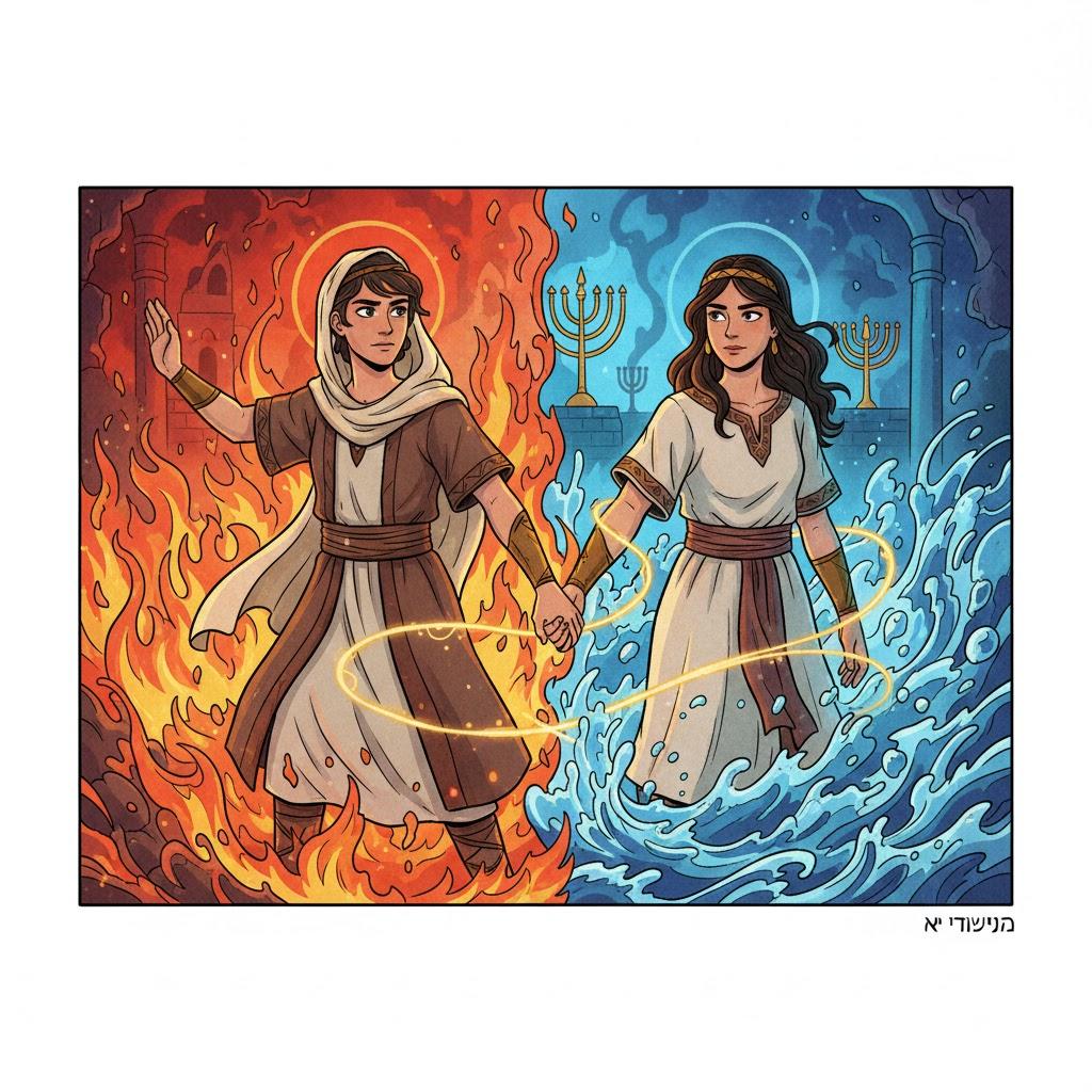 בָּאֵשׁ וּבַמַּיִם , אֲנִי אִתְּךָ בָּאֵשׁ וּבַמַּיִם