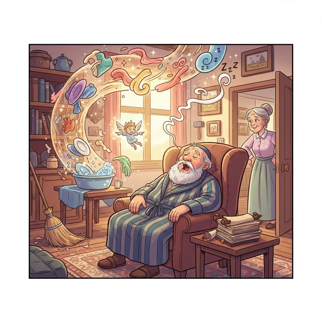 to sit idly, to sit in idleness