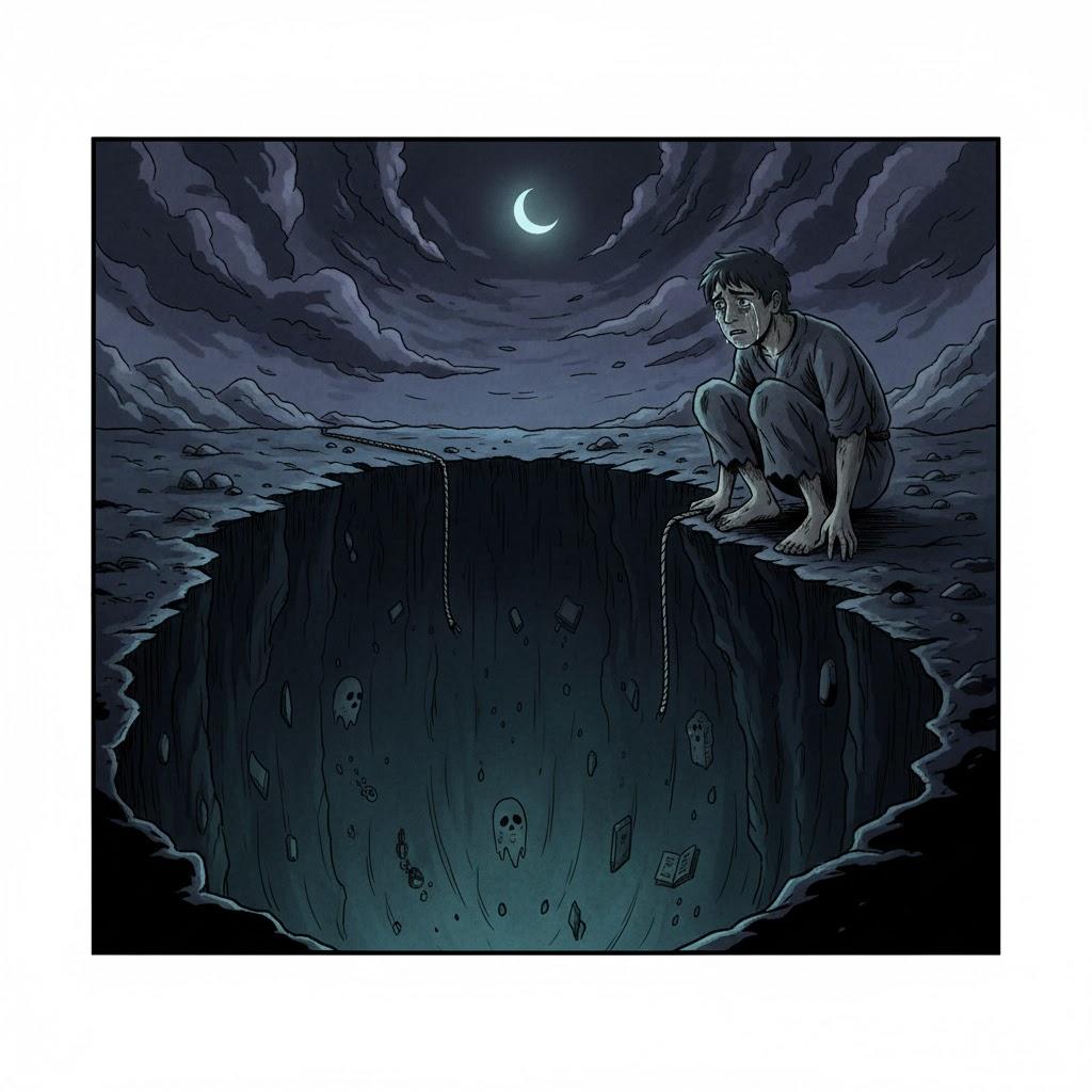 bottomless pit, dark bottomless pit