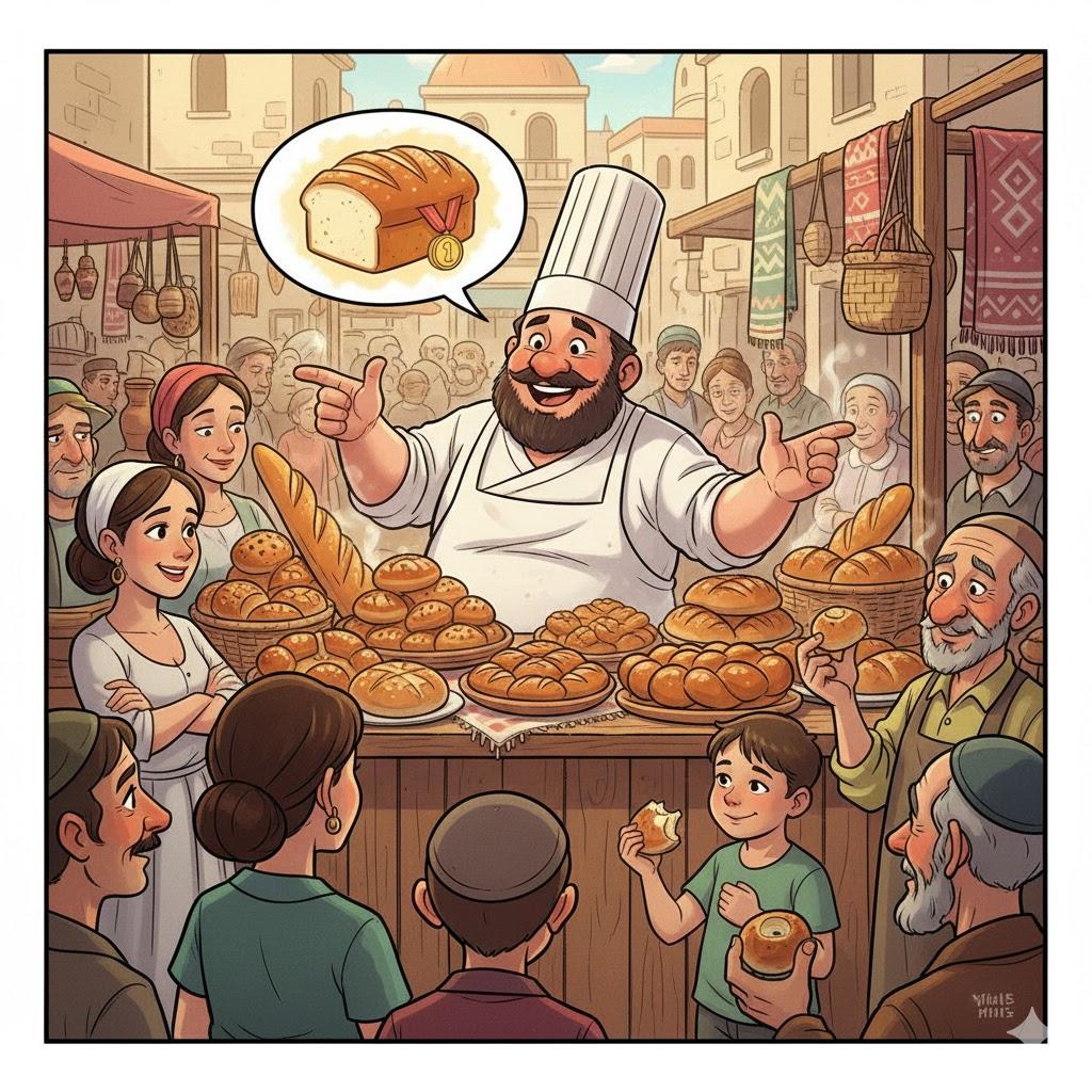 A baker does not testify about his own dough
