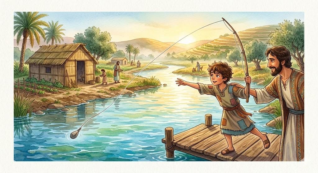 To cast a net/ fish