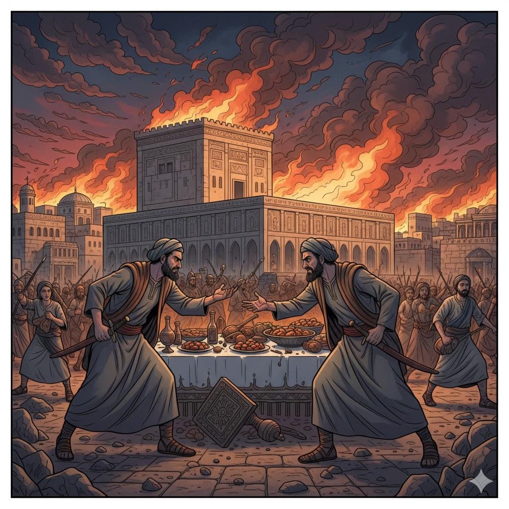 אַקַּמְצָא וּבַר קַמְצָא חָרְבָה יְרוּשָׁלַיִם
