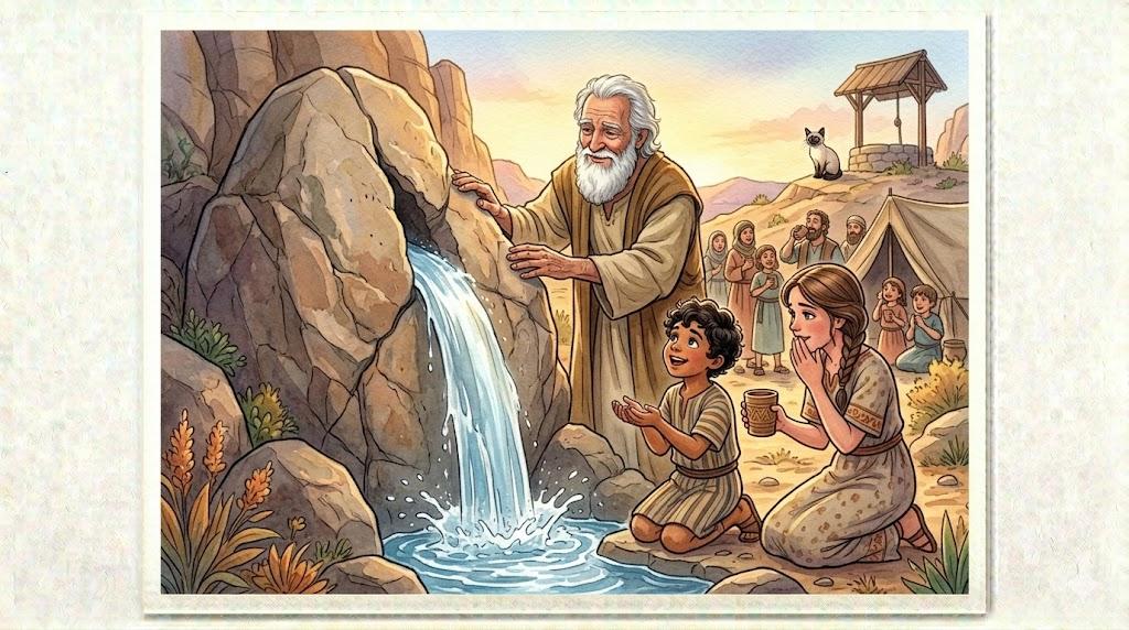 הוֹצִיא מַיִם מִן הַסֶּלַע