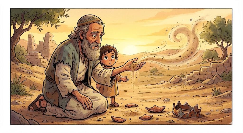 בִּטְּלוֹ כְּעֲפַרָא דָּאַרְעָא