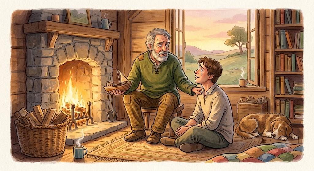 He quieted his conscience