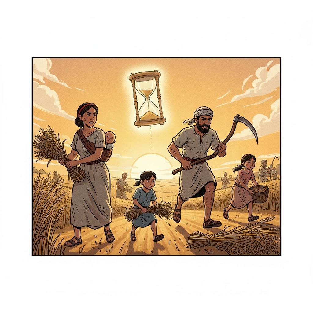אִדַּלִּי יוֹמָא אִדַּלִּי קְצִירָא- עָלָה הַיּוֹם-יָצָא הַחוֹלִי