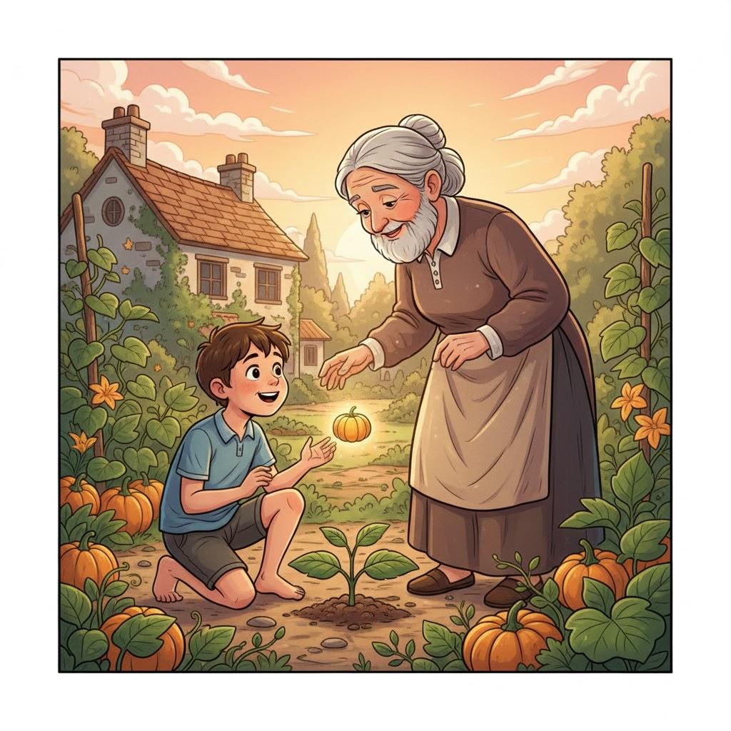 A gourd, a gourd is known from its stem