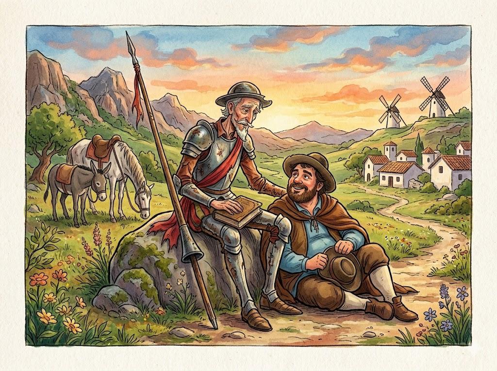דּוֹן קִישׁוֹט (דּוֹן קִישׁוֹטִי, כְּמוֹ דּוֹן קִישׁוֹט)