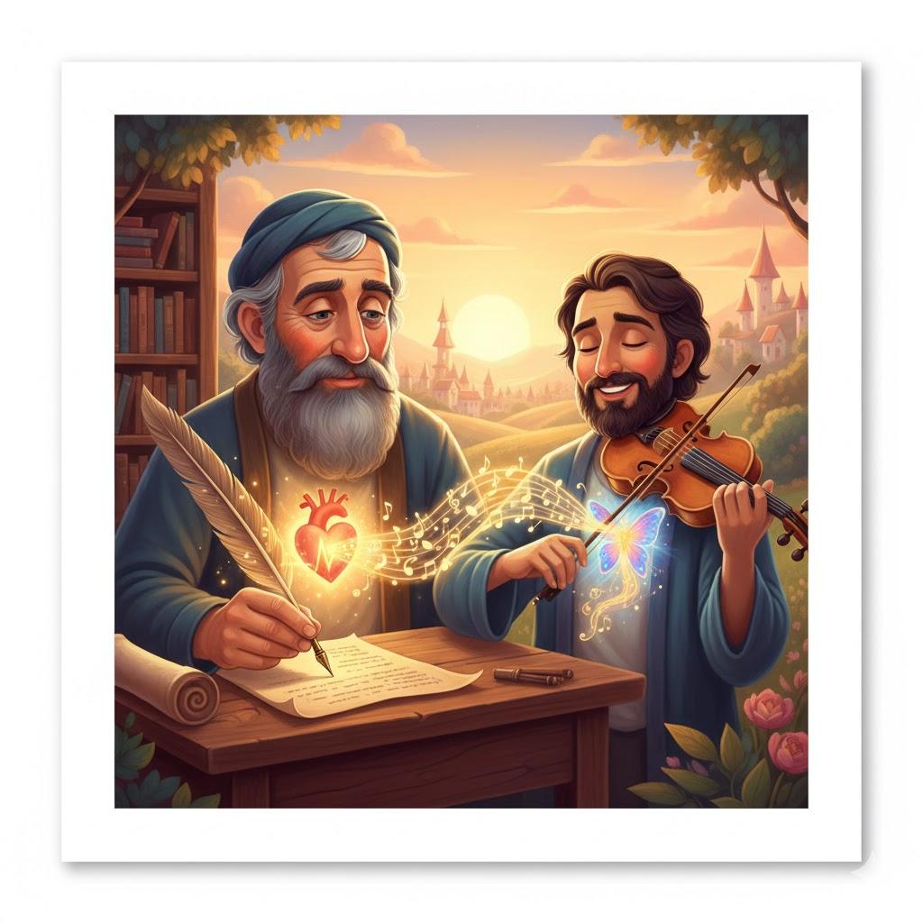 The tongue is the heart’s quill, and the melody is the soul’s quill.
