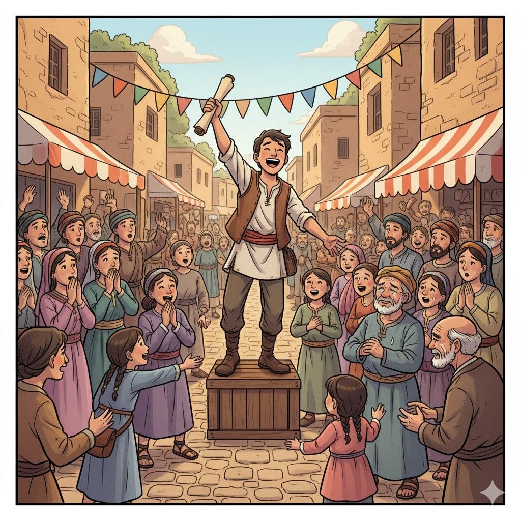 a bearer of good tidings, a harbinger of good tidings