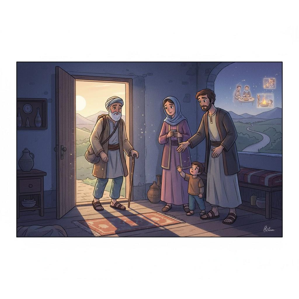 A guest inclined to stay overnight / As a guest inclined to lodge