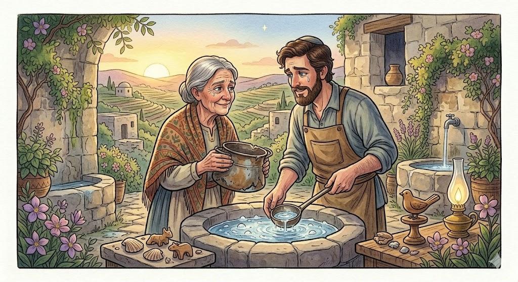 Scouring/ rinsing (in hot water, especially of the cleaning of vessels on the eve of Passover)