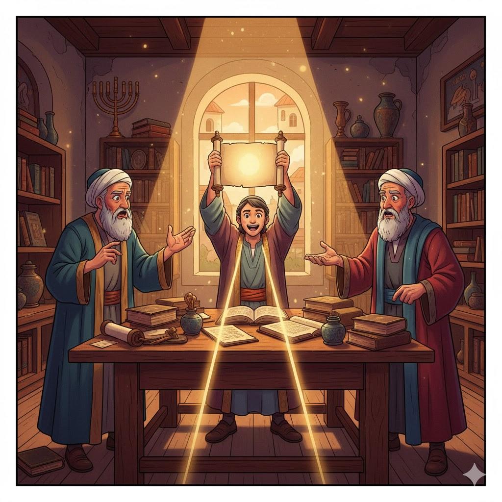 בָּא הַכָּתוּב הַשְּׁלִישִׁי וְהִכְרִיעַ בֵּינֵיהֶם