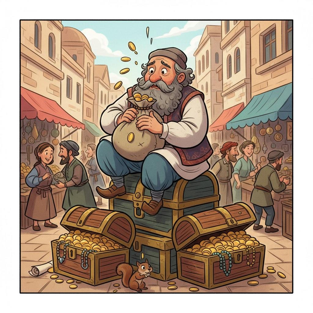 A person anxious about their money