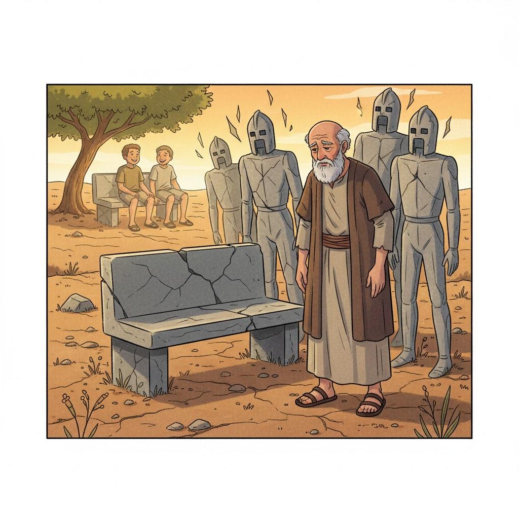 אֲבָנִים שֶׁיָּשַׁבְנוּ עֲלֵיהֶן בְּנַעֲרוּתֵנוּ עָשׂוּ עִמָּנוּ מִלְחָמָה בְּזִקְנָתֵנוּ