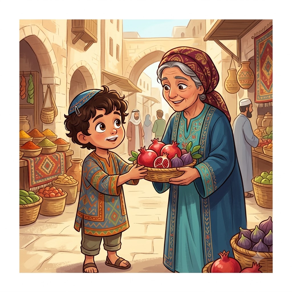 חֲלַב אִמּוֹ עֲדַיִין עַל שְׂפָתָיו