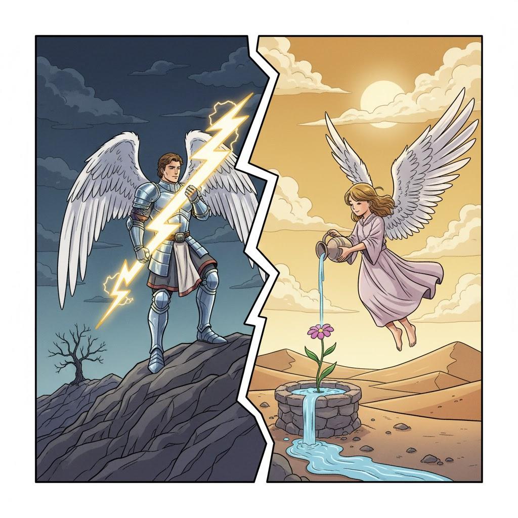 Two angels do not perform one mission