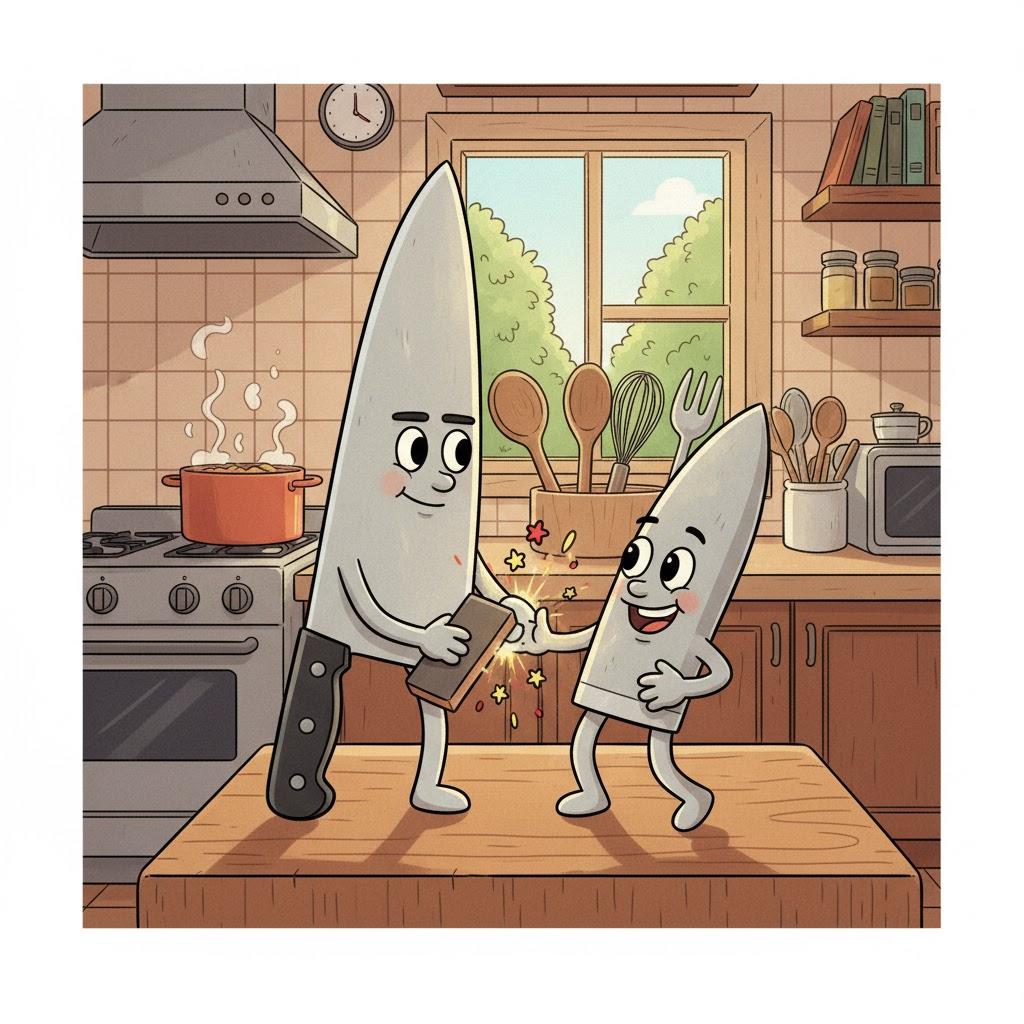 A knife is only sharpened by the blade of another knife