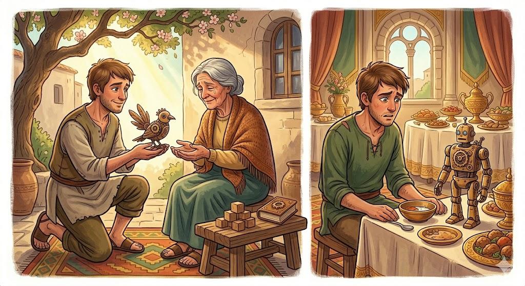 הַמַּרְעִיבוֹ שָׂבֵעַ הַמַּשְׂבִּיעוֹ רָעֵב