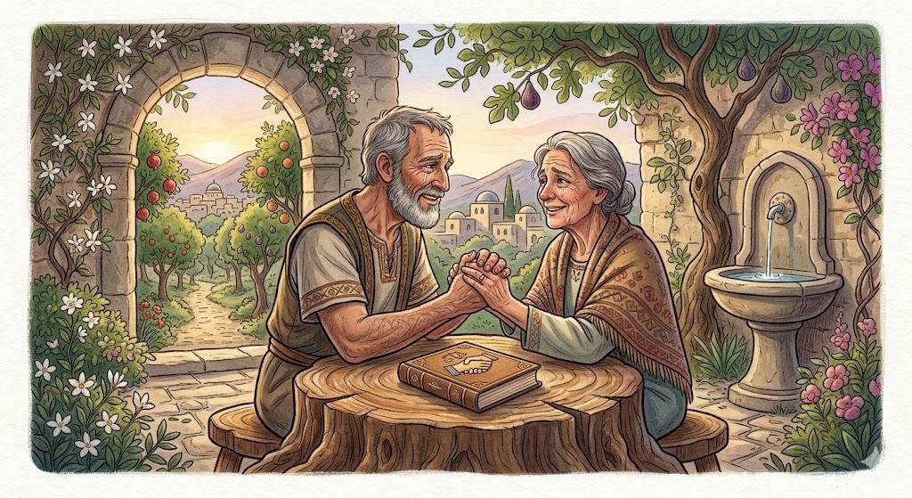 To come half-way/ reach compromise (originally: the Valley of Shaveh)