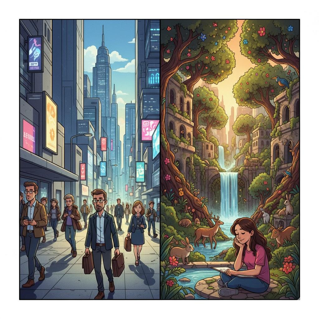 Land, city, living, growing, inanimate