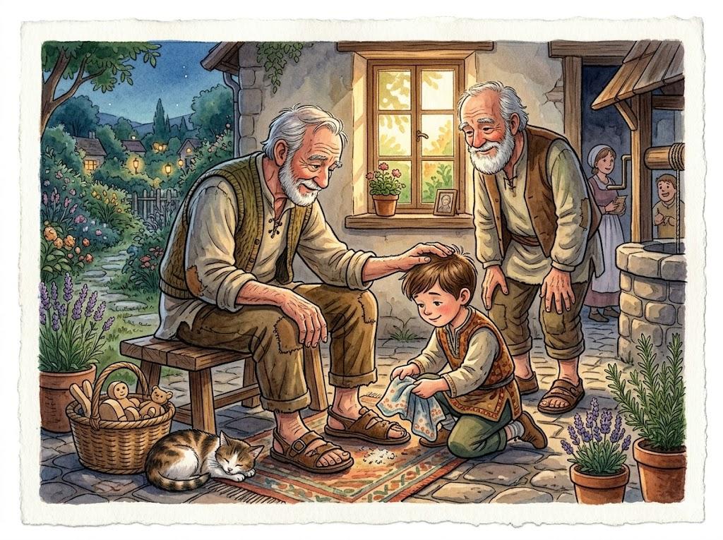 I am dusted with the dust of their feet.