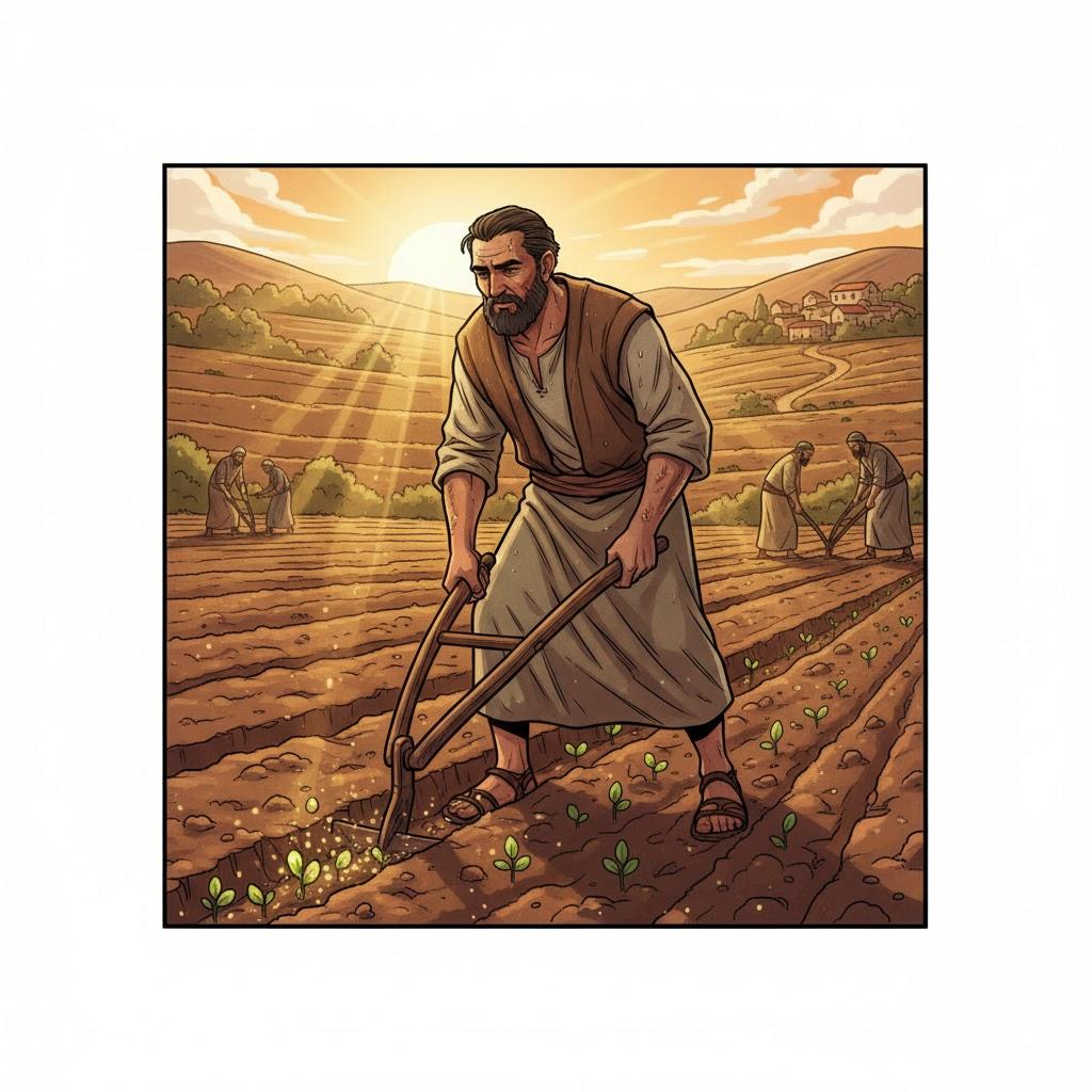 A man was born to work / Man is born unto trouble