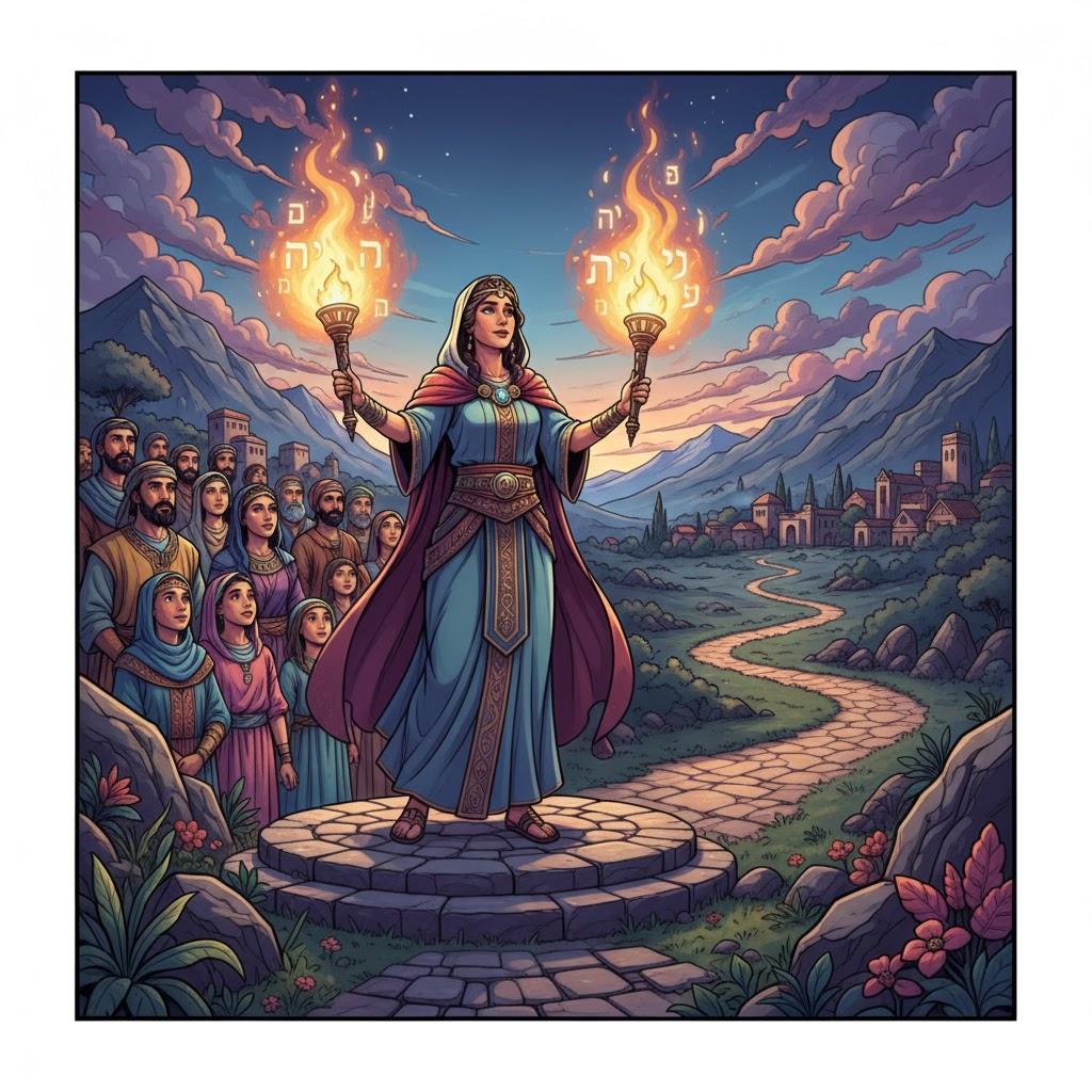Woman of torches / Valiant woman / Energetic woman