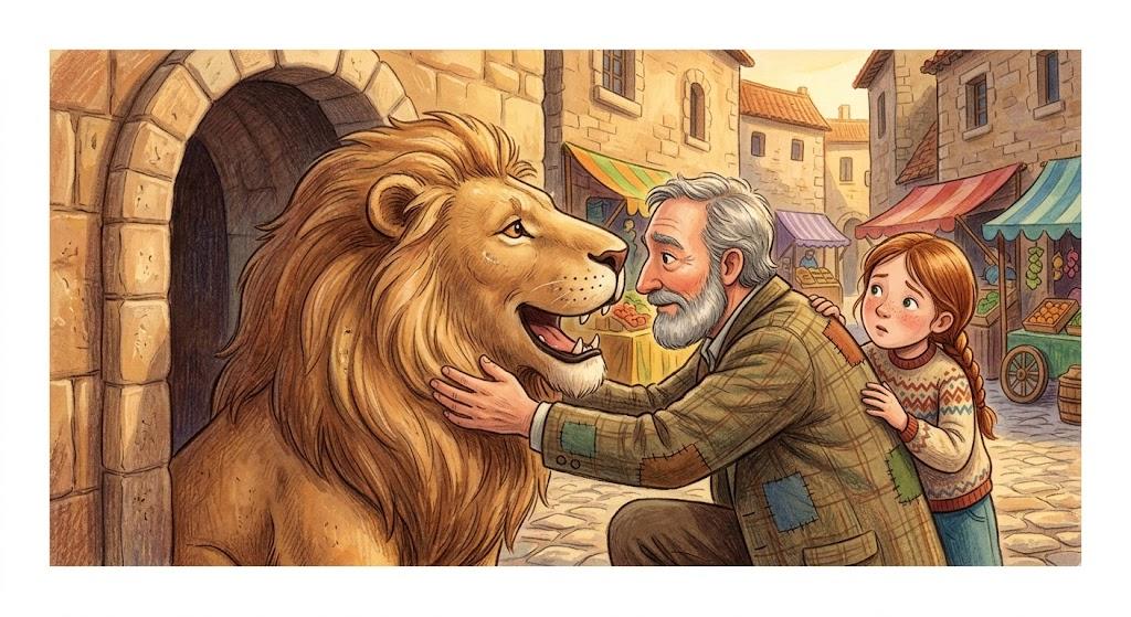 הִכְנִיס רֹאשׁוֹ בְּלֹעַ הָאֲרִי