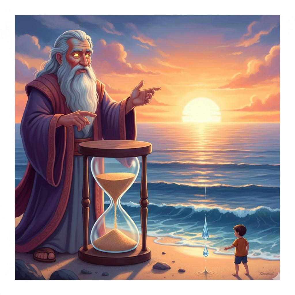 A thousand years are like a drop in the sea and considered like a grain of sand.