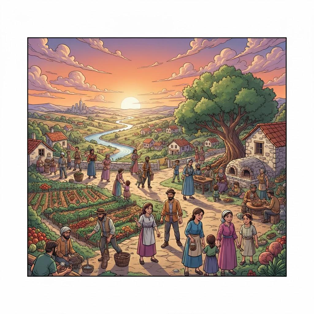 inhabited land
