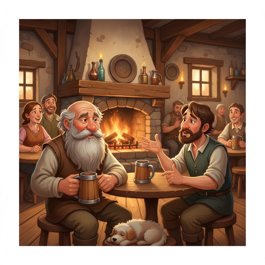 Chuckled into his beard