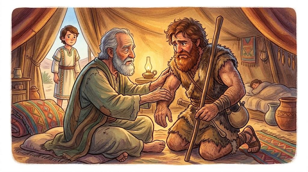 The hands are the hands of Esau.